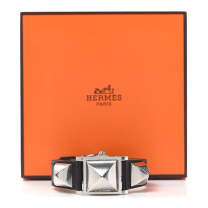 Hermes Stainless Steel Epsom 23mm Medor Quartz Watch Noir 6 of 6