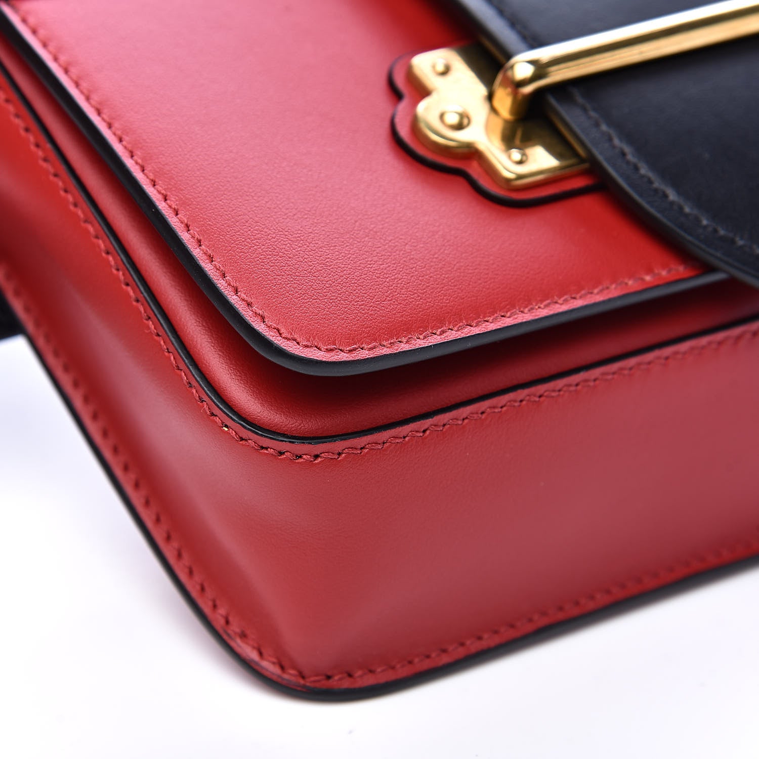 Prada Saffiano City Calf Cahier Belt Bag Fuoco Black 8 of 10