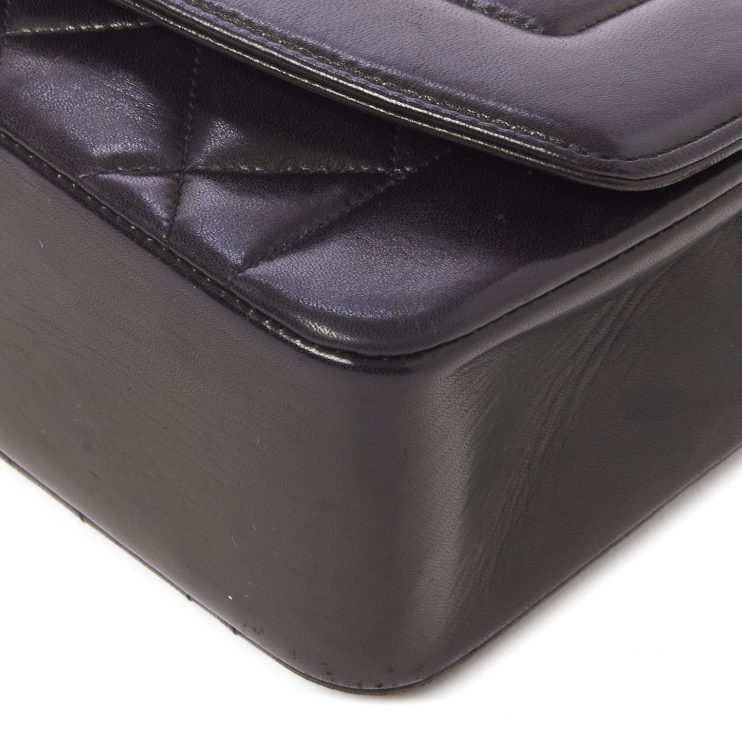 Lambskin Quilted Small Single Flap Bag Black
