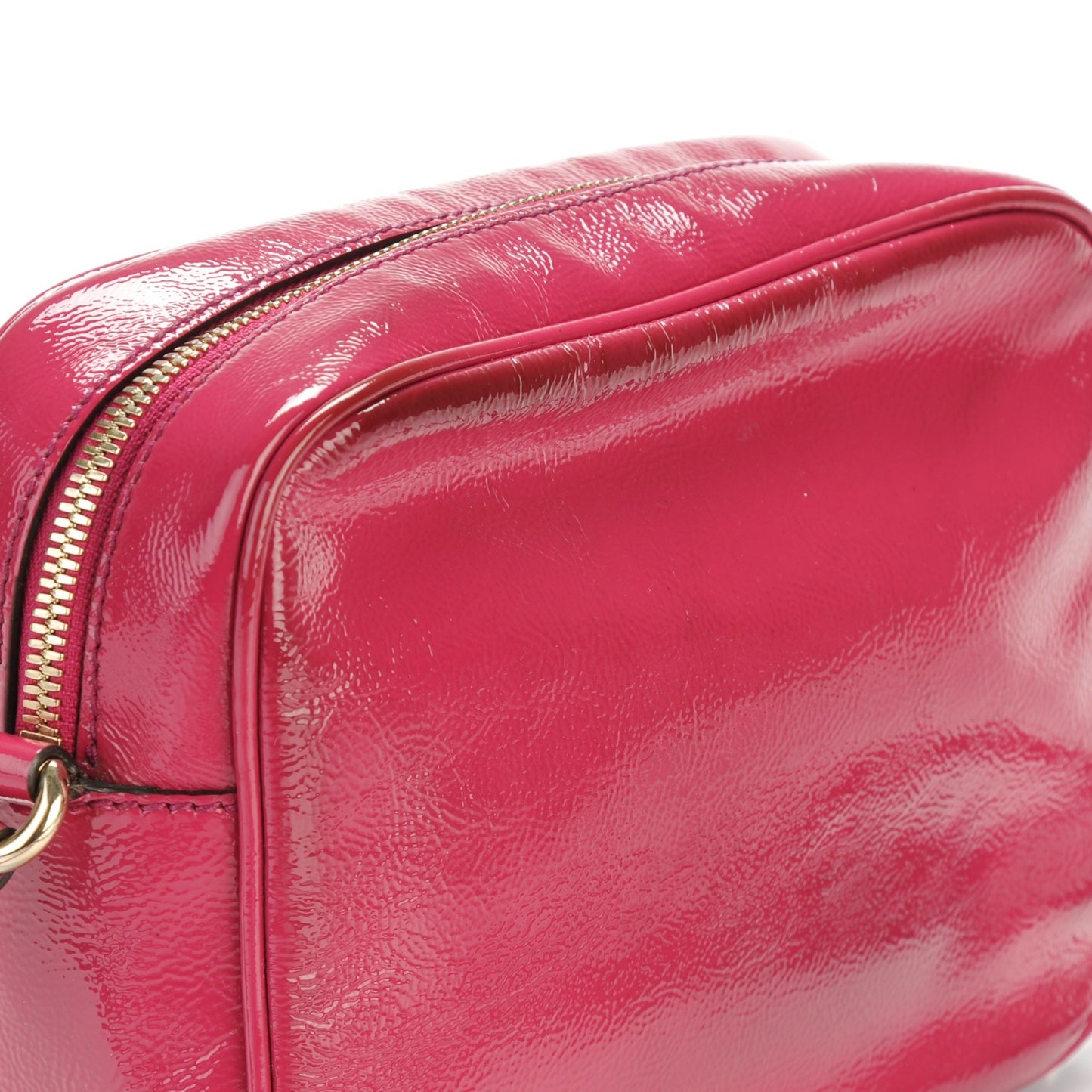 Soft Patent Small Soho Disco Bag Bright Bougainvillea