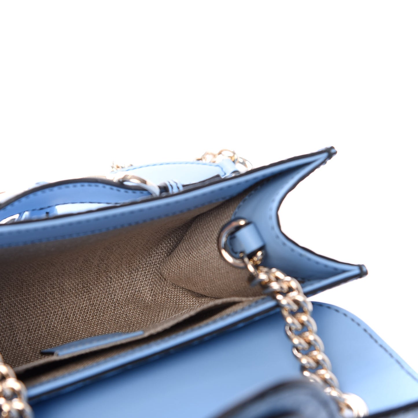 Soft Microguccissima Mini Emily Chain Shoulder Bag Mineral Blue