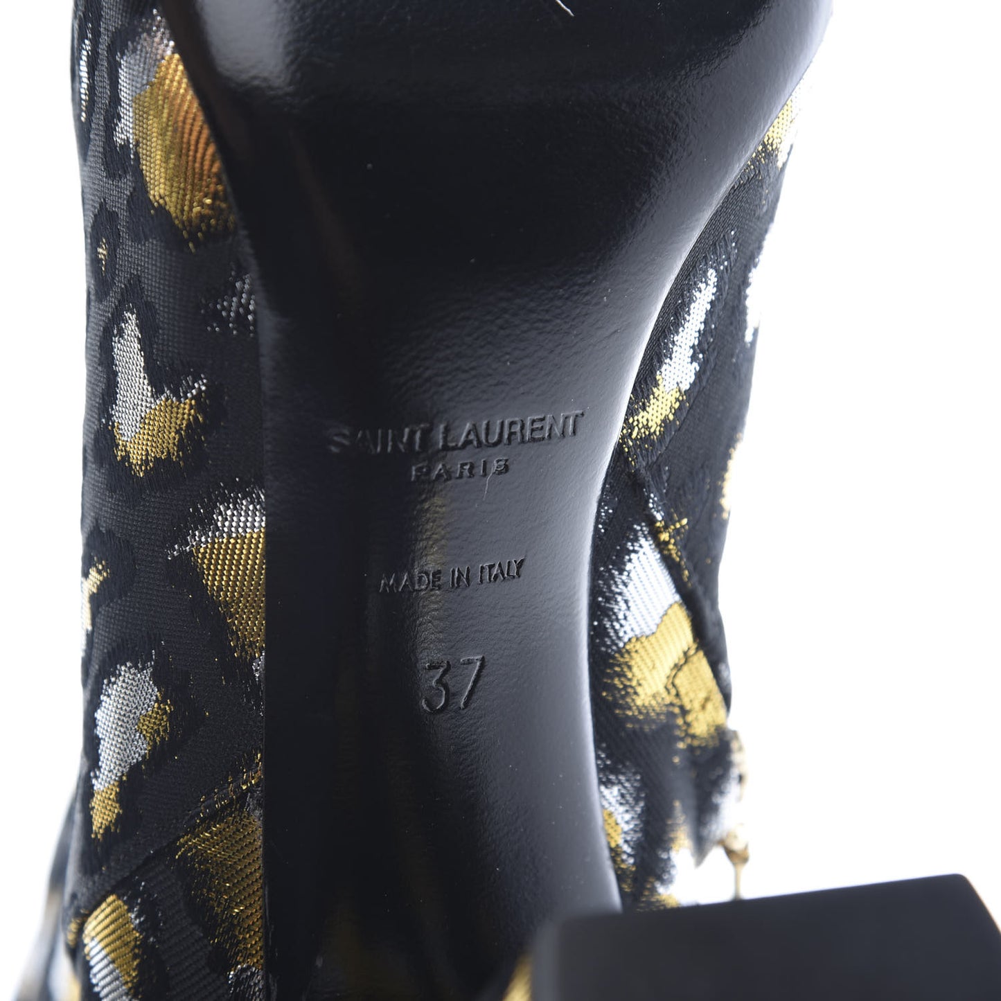 Jacquard Leopard Loulou Ankle Boots 37 Oro