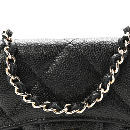 Chanel Caviar Quilted Flap Card Holder On Chain Black 8 of 11
