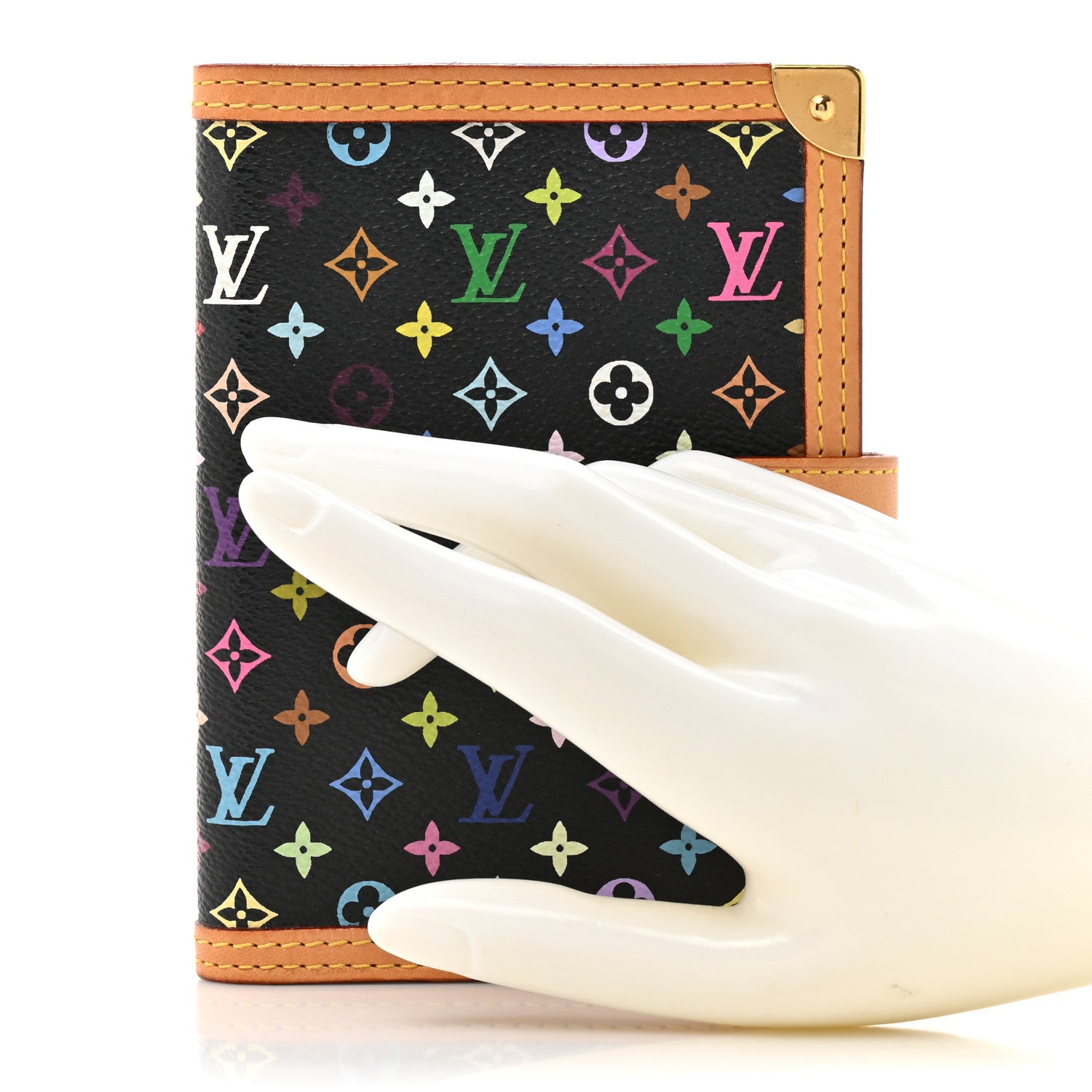 Louis Vuitton Monogram Multicolor Small Ring Agenda Cover Black 2 of 10