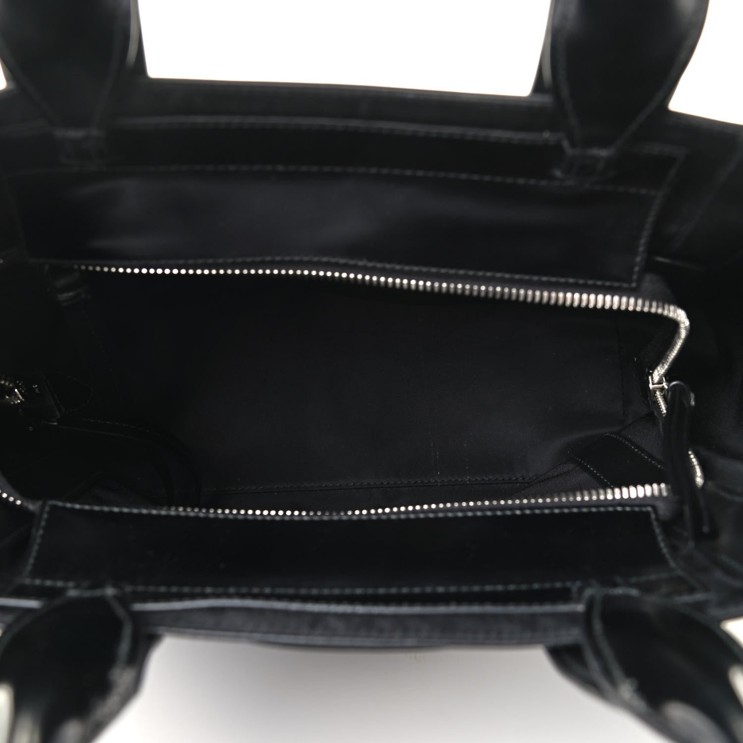 Prada Tessuto Nylon Spazzolato Small Ouverture Top Handle Bag Black 5 of 5