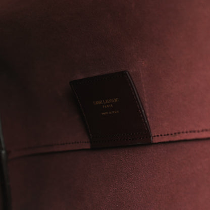Saint Laurent Calfskin Large Shopping Tote Bordeaux 7 of 10