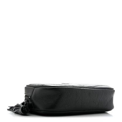 Saint Laurent Calfskin Matelasse Monochrome Monogram Mini Lou Camera Bag Black 4 of 11