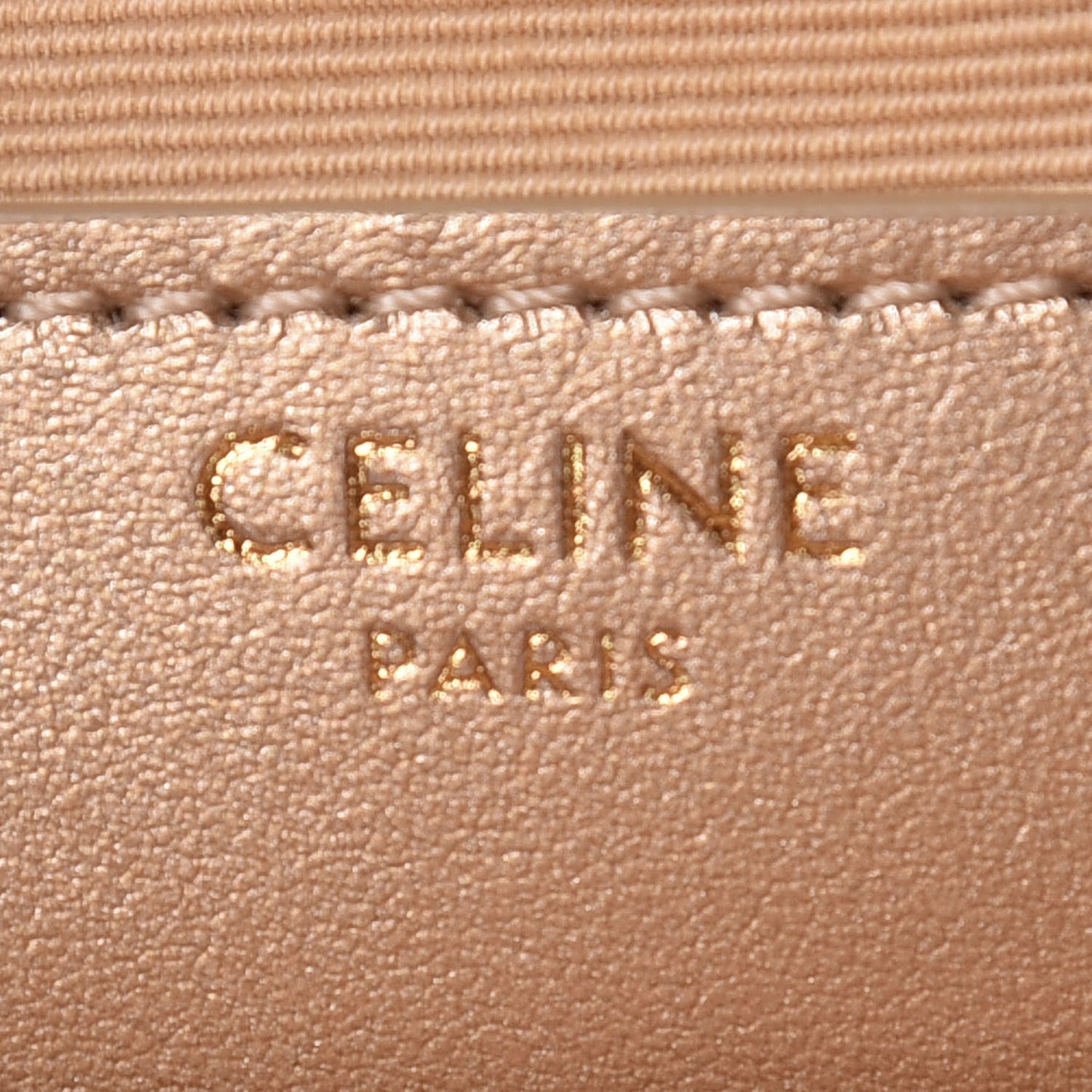 Laminated Calfskin Quilted Small C Charm Bag Gold
