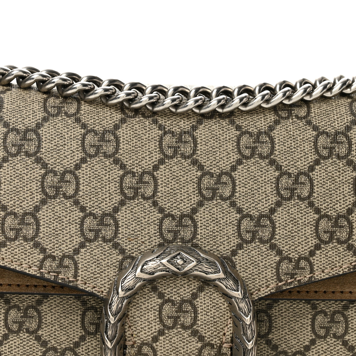 Gucci GG Supreme Monogram Small Dionysus Shoulder Bag Taupe 8 of 12