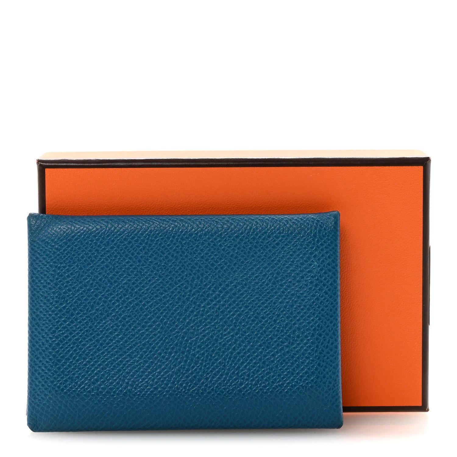 Hermes Epsom Calvi Card Case Bleu Izmir 7 of 7