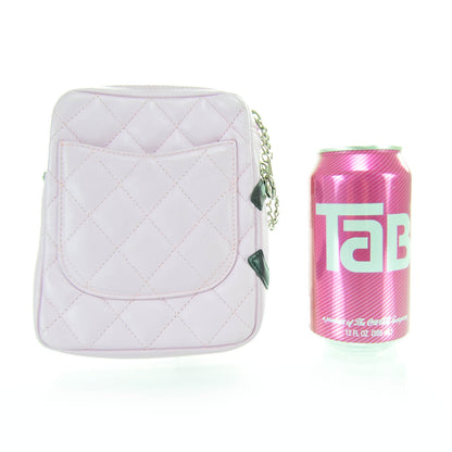 Chanel Calfskin Quilted Cambon Pouch Pink Black 2 of 8