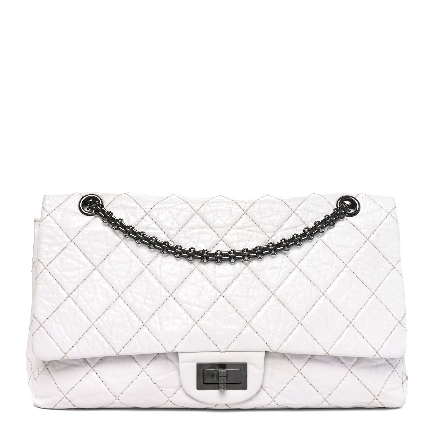 Chanel Aged Calfskin 2.55 Reissue 226 Flap White 1 of 11