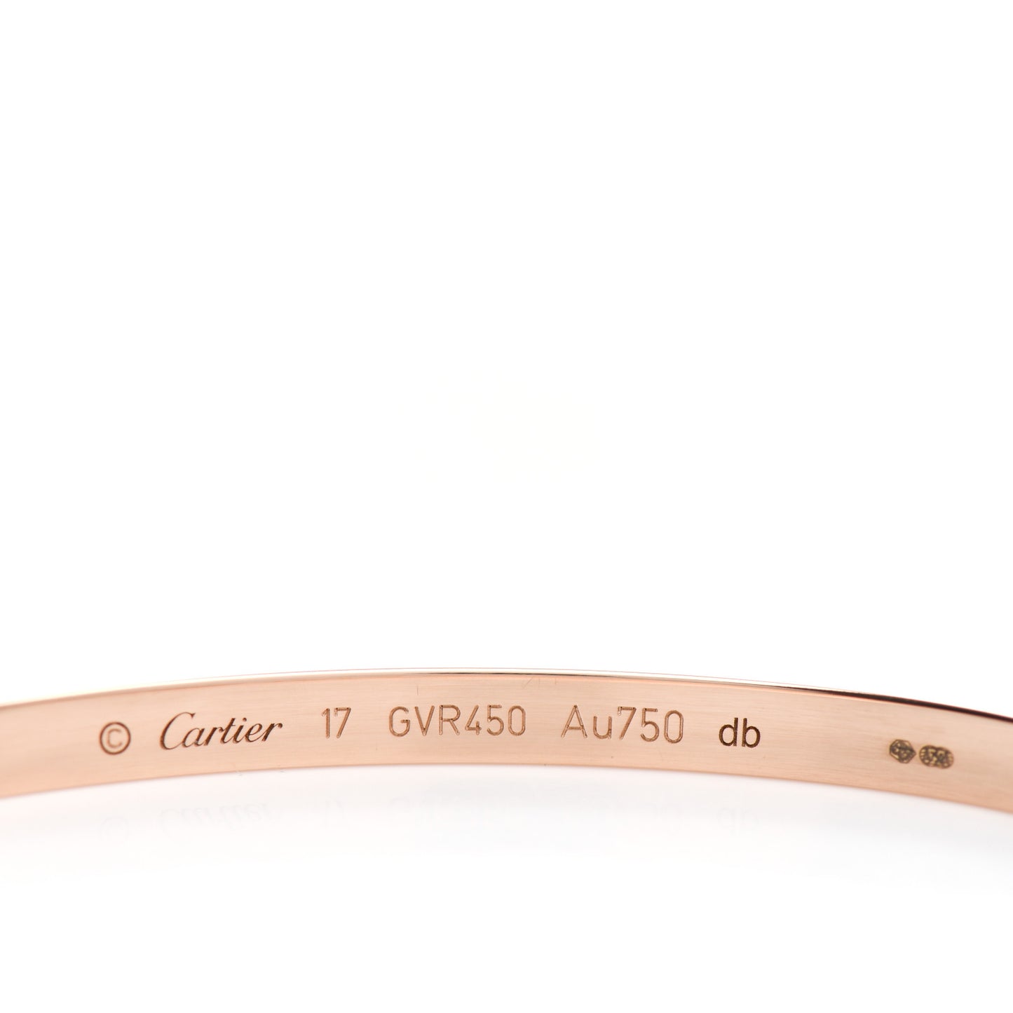 18K Pink Gold Small LOVE Bracelet 17