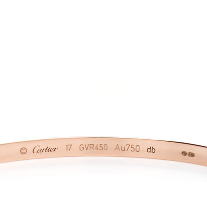 Cartier 18K Pink Gold Small LOVE Bracelet 17 4 of 5