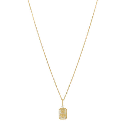 Harry Winston 18K Yellow Gold Diamond HW Logo Full Pave Pendant Necklace 1 of 6