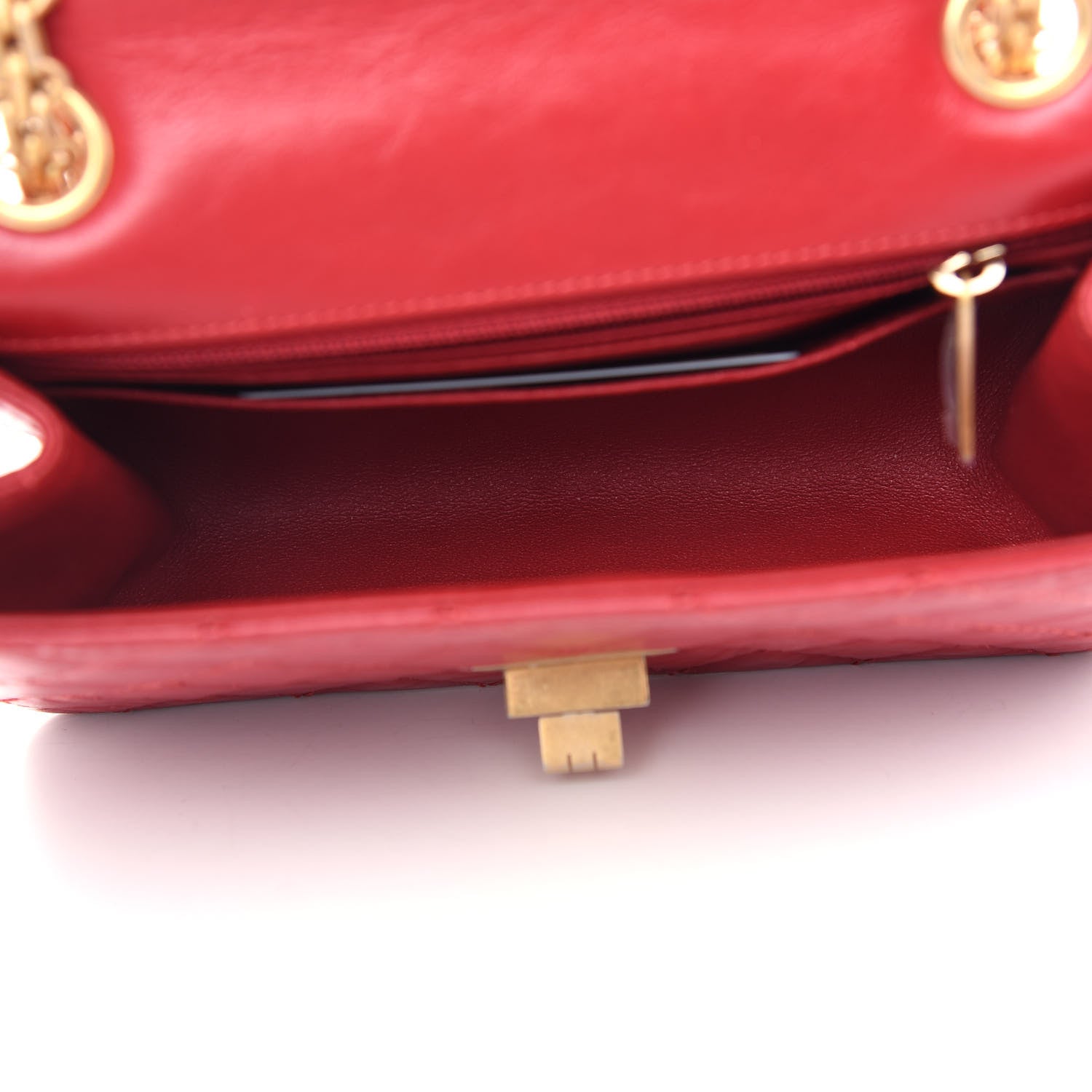 Chanel Aged Calfskin Quilted 2.55 Reissue Mini Flap Red 5 of 9