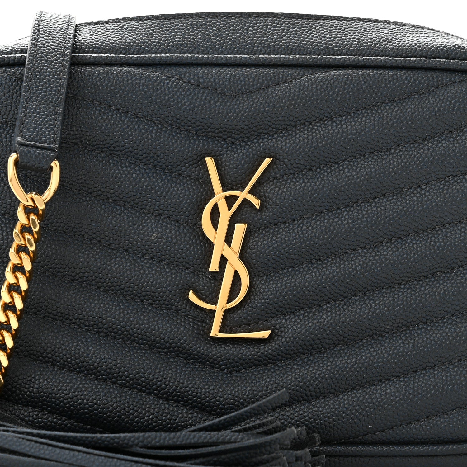 Saint Laurent Grain De Poudre Matelasse Monogram Mini Lou Camera Bag Faggio 8 of 11