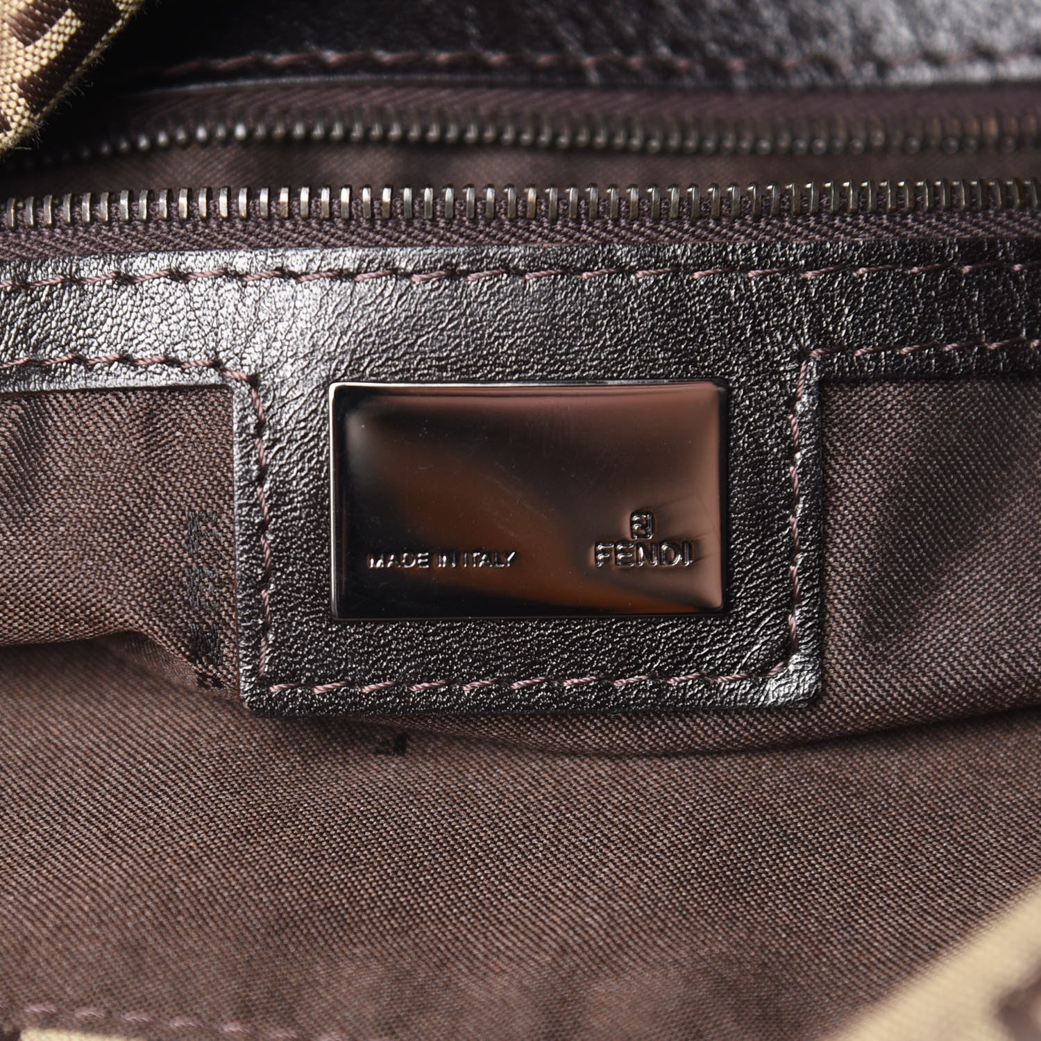 Fendi Zucchino Mama Baguette Dark Brown 6 of 10