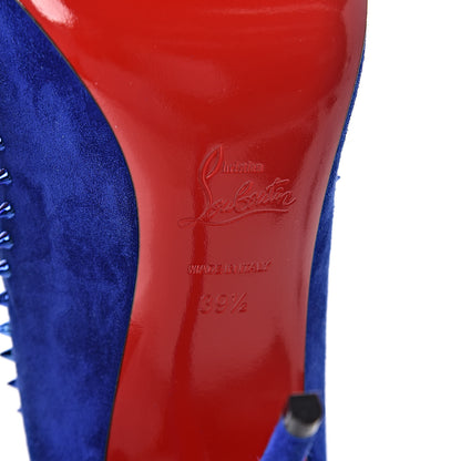 Christian Louboutin Veau Velours Anjalina 100 Pumps 39.5 Azulejo 6 of 10