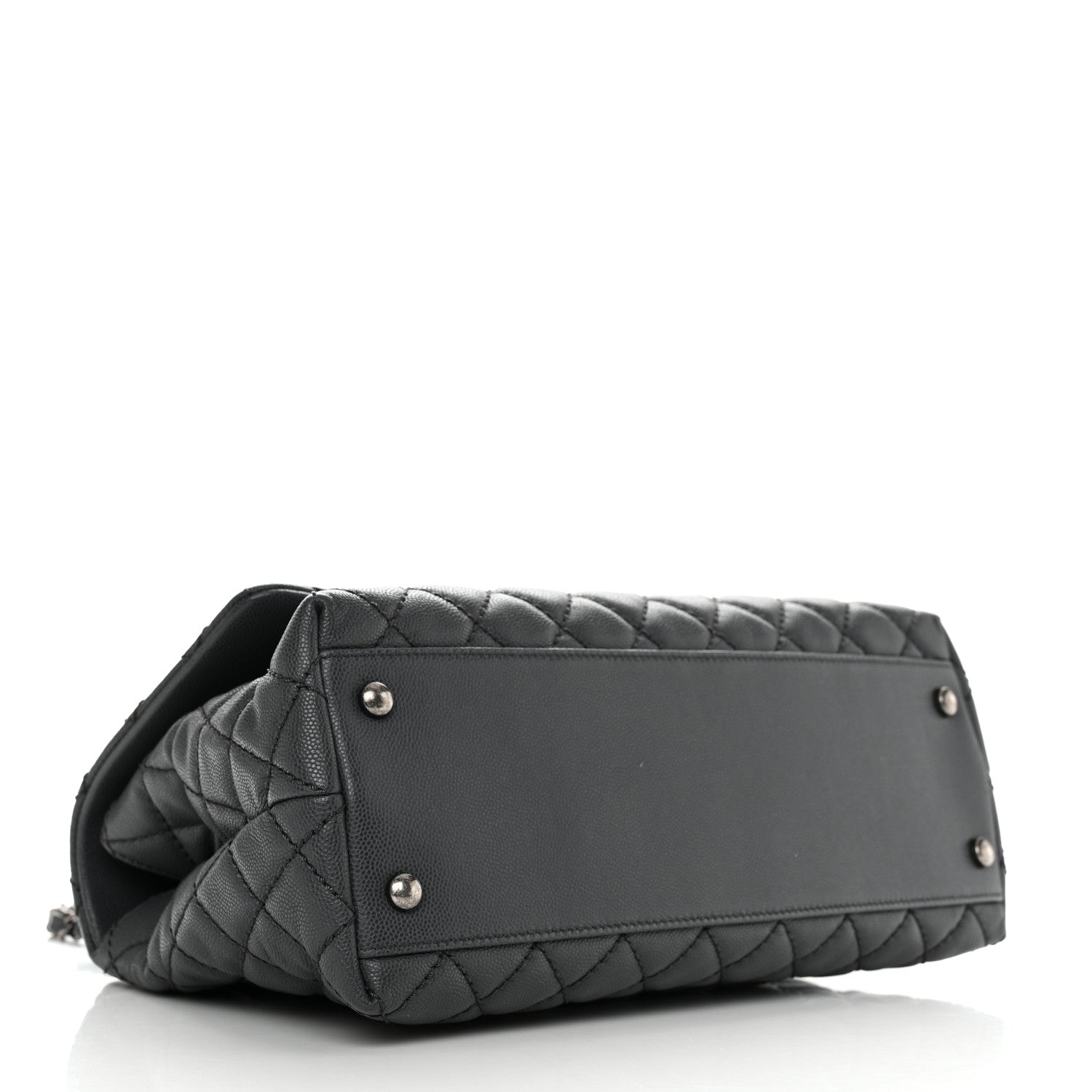 Chanel Caviar Quilted Small Coco Handle Flap Grey 4 of 10
