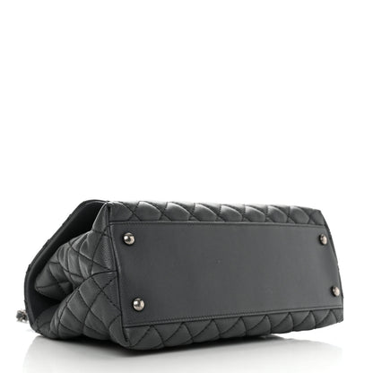 Chanel Caviar Quilted Small Coco Handle Flap Grey 4 of 10