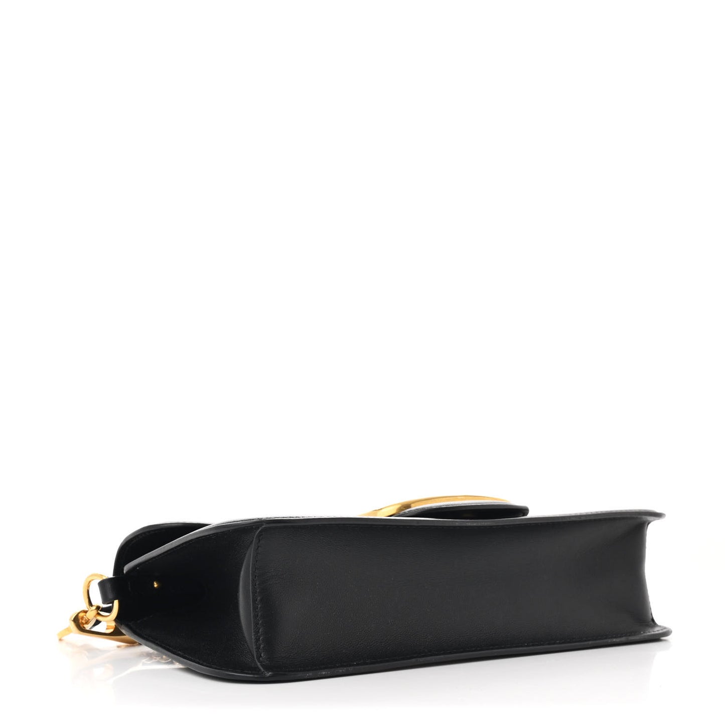 Calfskin Vlogo Loco Shoulder Bag Black