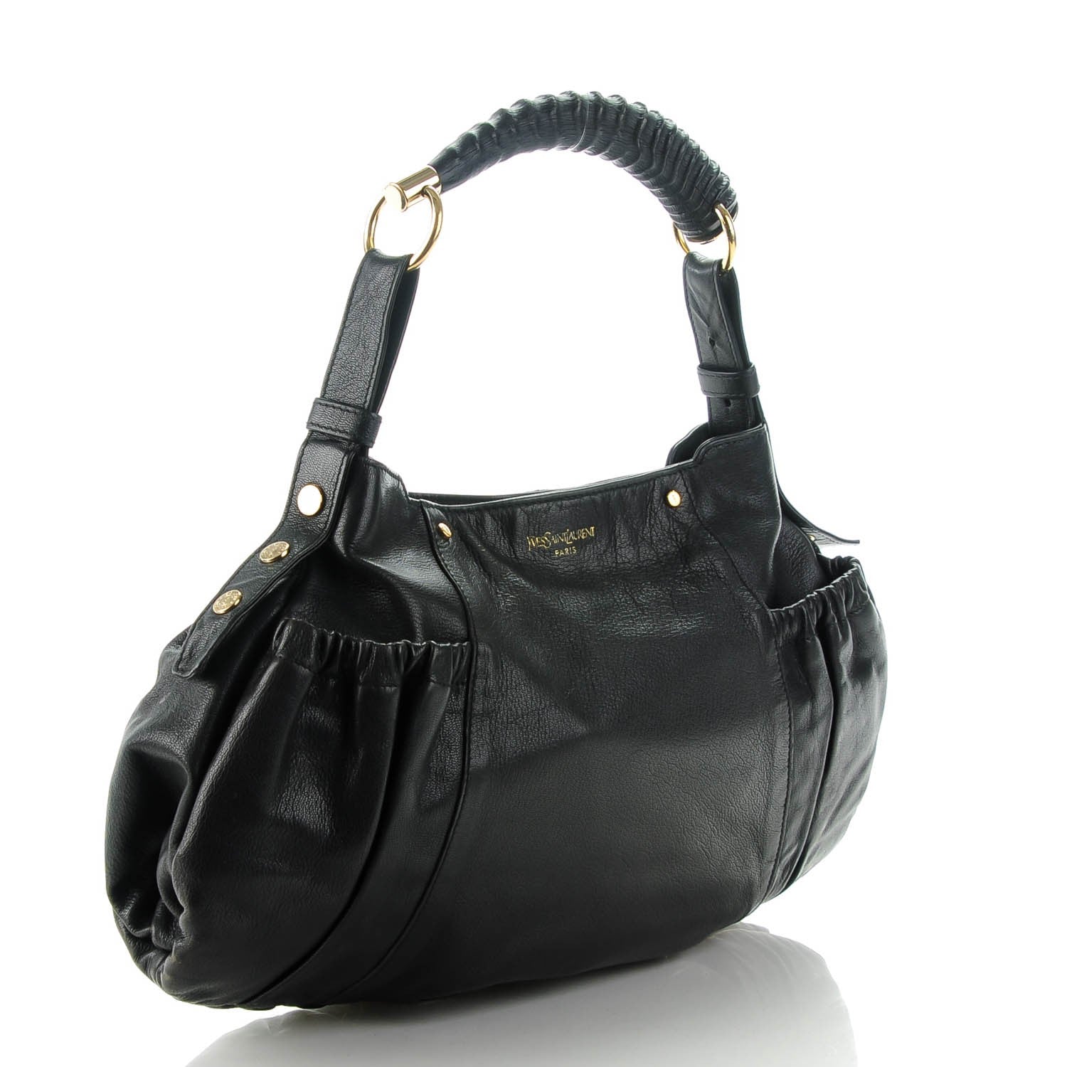 Saint Laurent Chevre Large Mala Mala Horn Bag Black 3 of 7