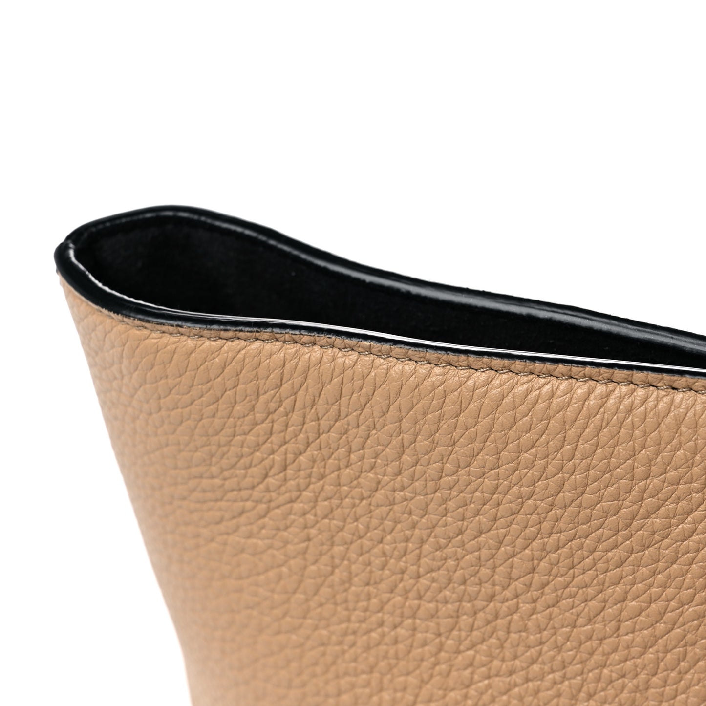 Calfskin Tri-Color Studio Tote Dune Bone Black
