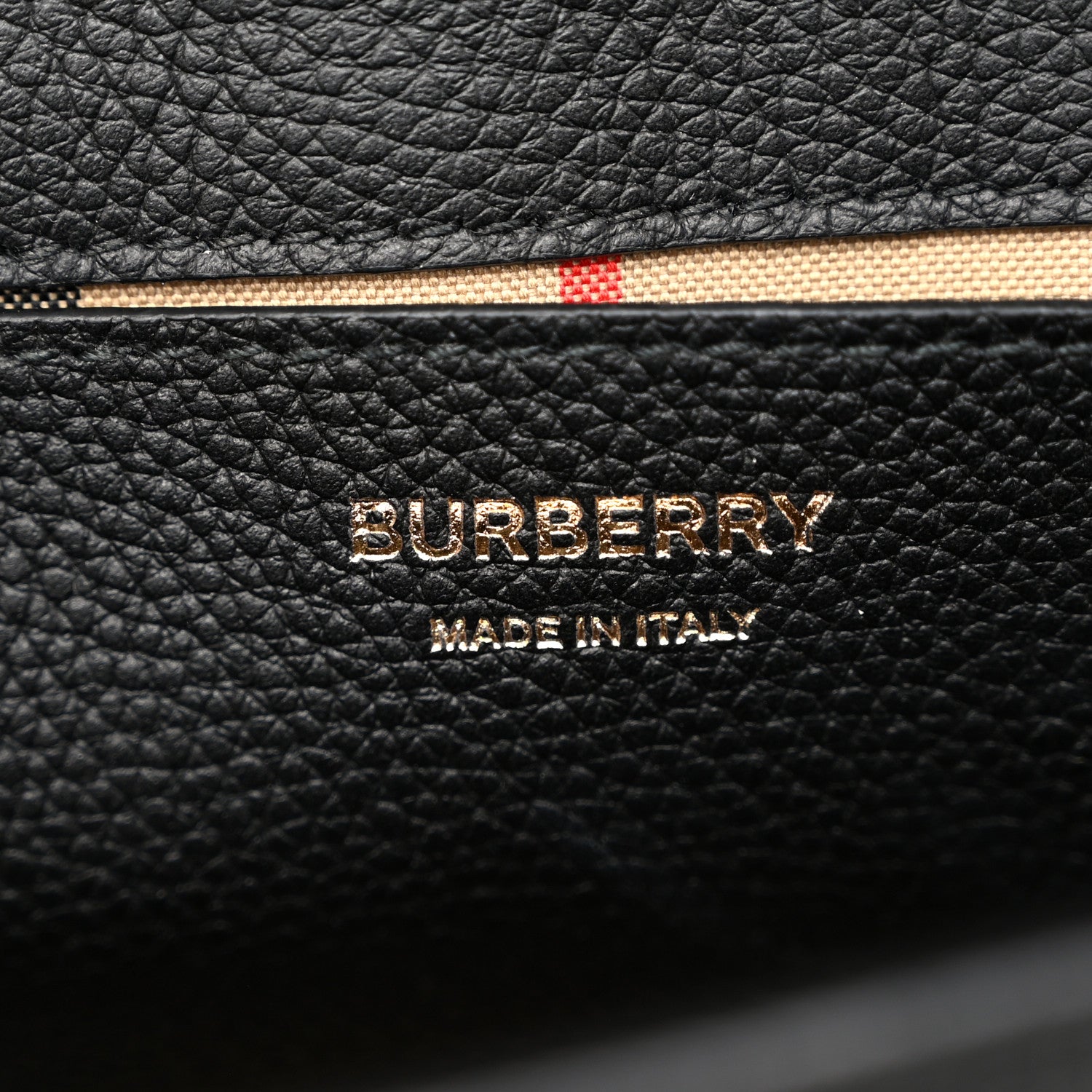 Burberry Grainy Calfskin Vintage Check Note Crossbody Bag Black 6 of 9