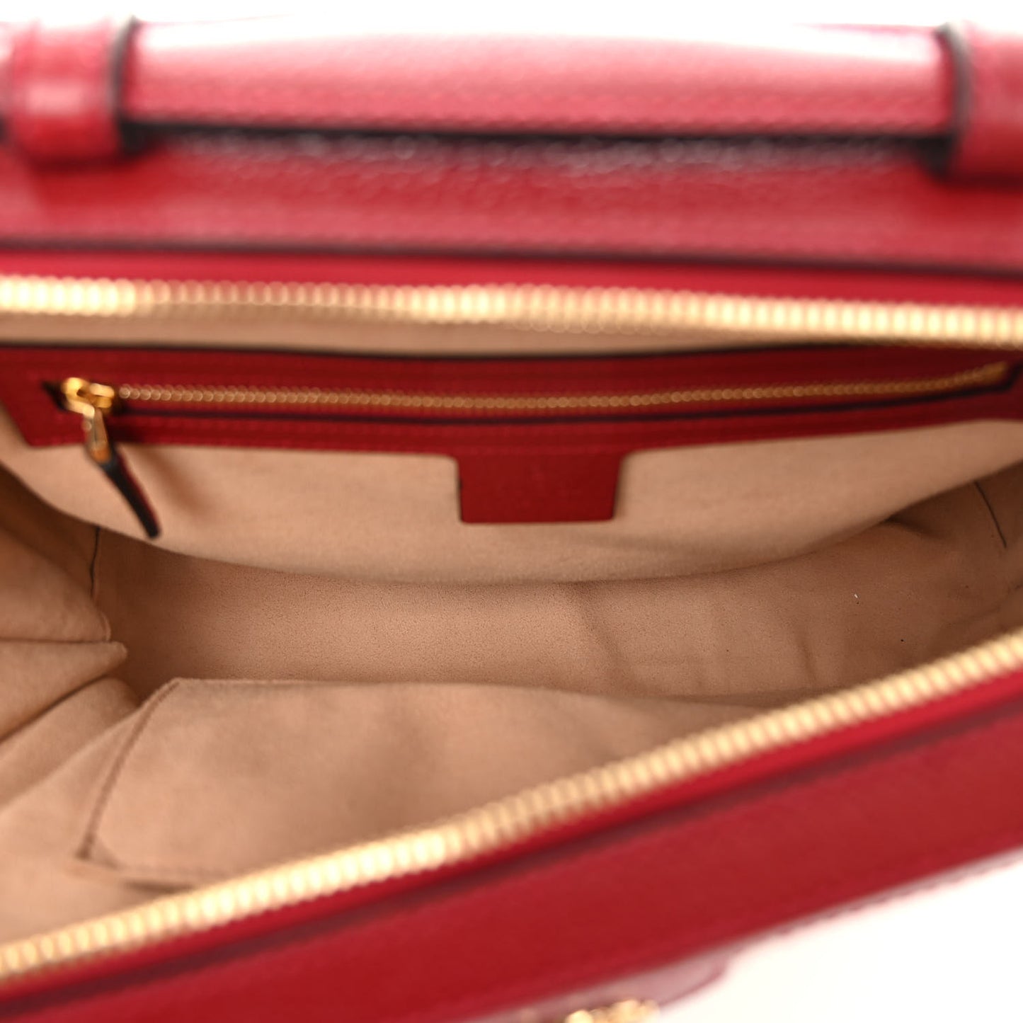 GG Supreme Monogram Flora Web Small Ophidia Top Handle Shoulder Bag Hibiscus Red