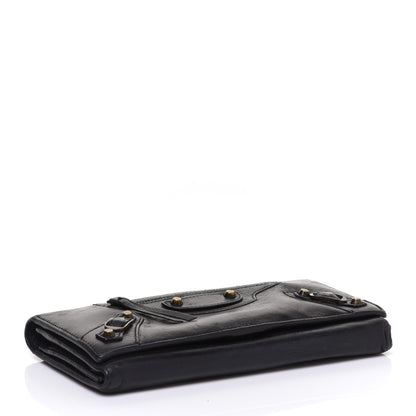 Balenciaga Agneau Classic Hardware Money Wallet Black 4 of 11
