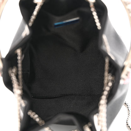 Jimmy Choo Satin Crystal Embellished Top Handle Bon Bon Bag Black 5 of 10
