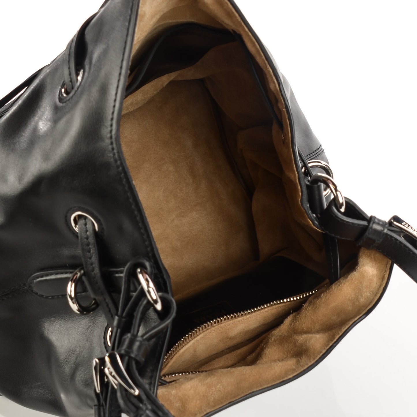Soft Calf Bucket Bag Black Cammello