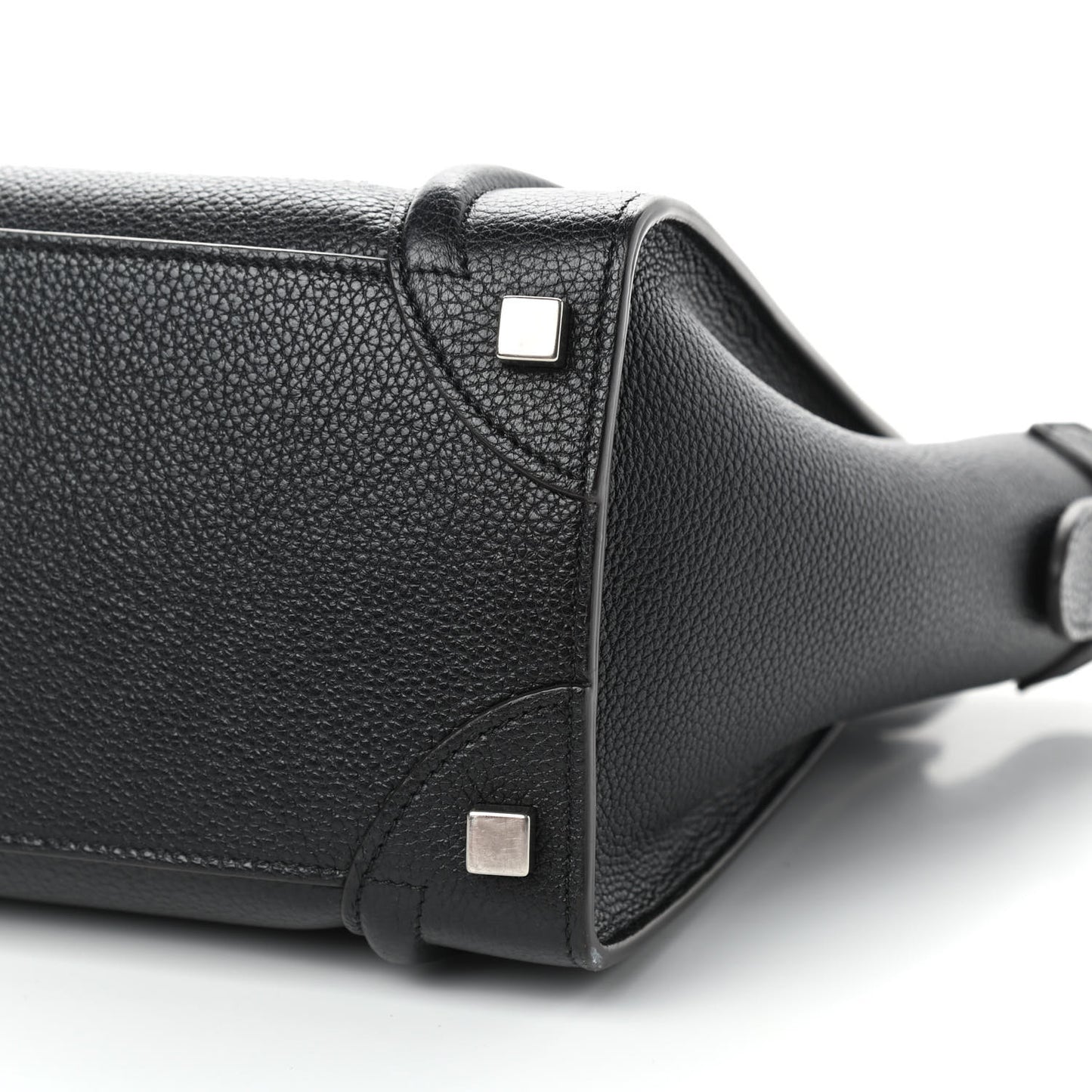 Drummed Calfskin Micro Luggage Black