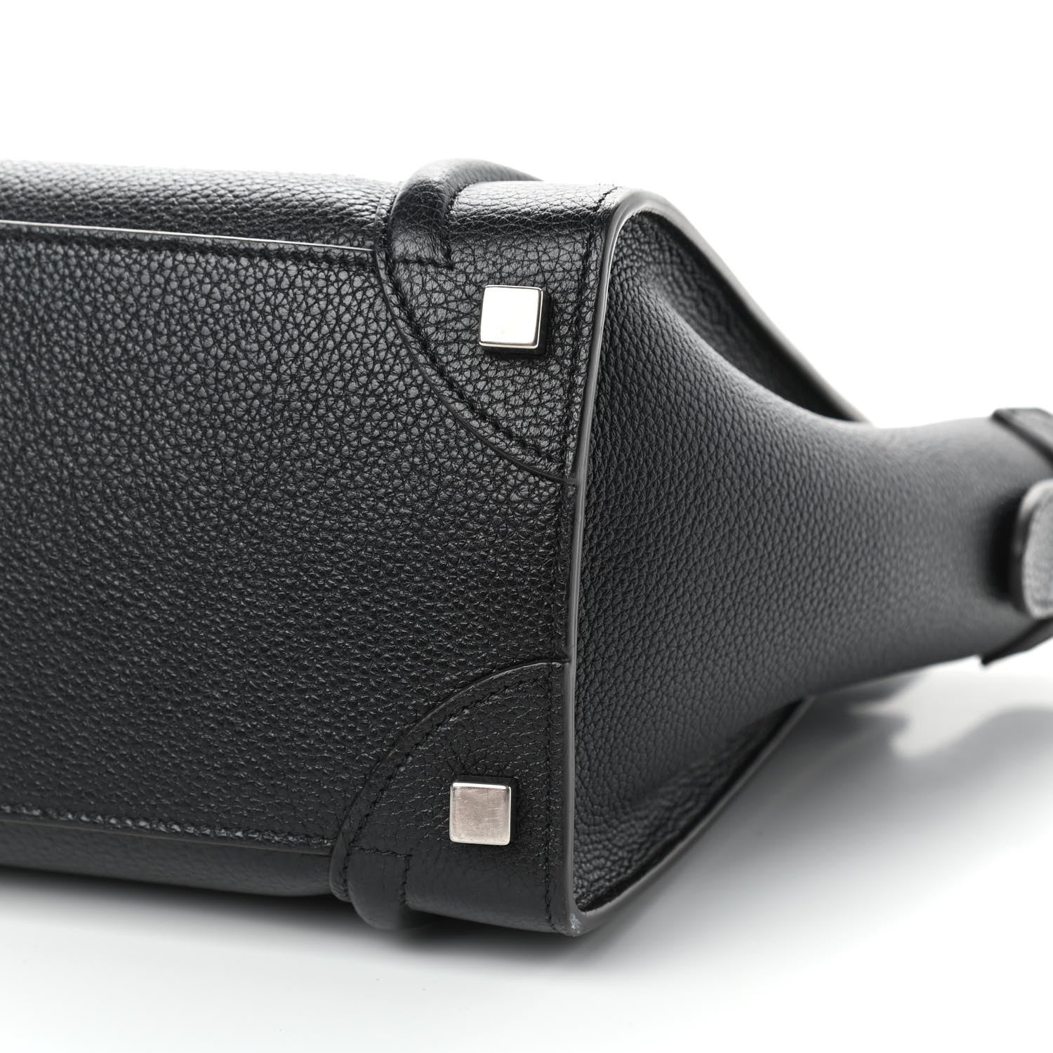 Celine Drummed Calfskin Micro Luggage Black 8 of 9