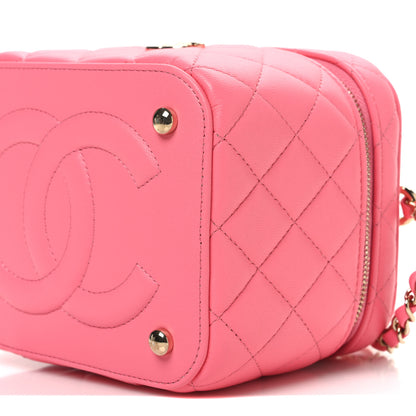 Chanel Lambskin Quilted Small CC Vanity Case Pink 10 of 10