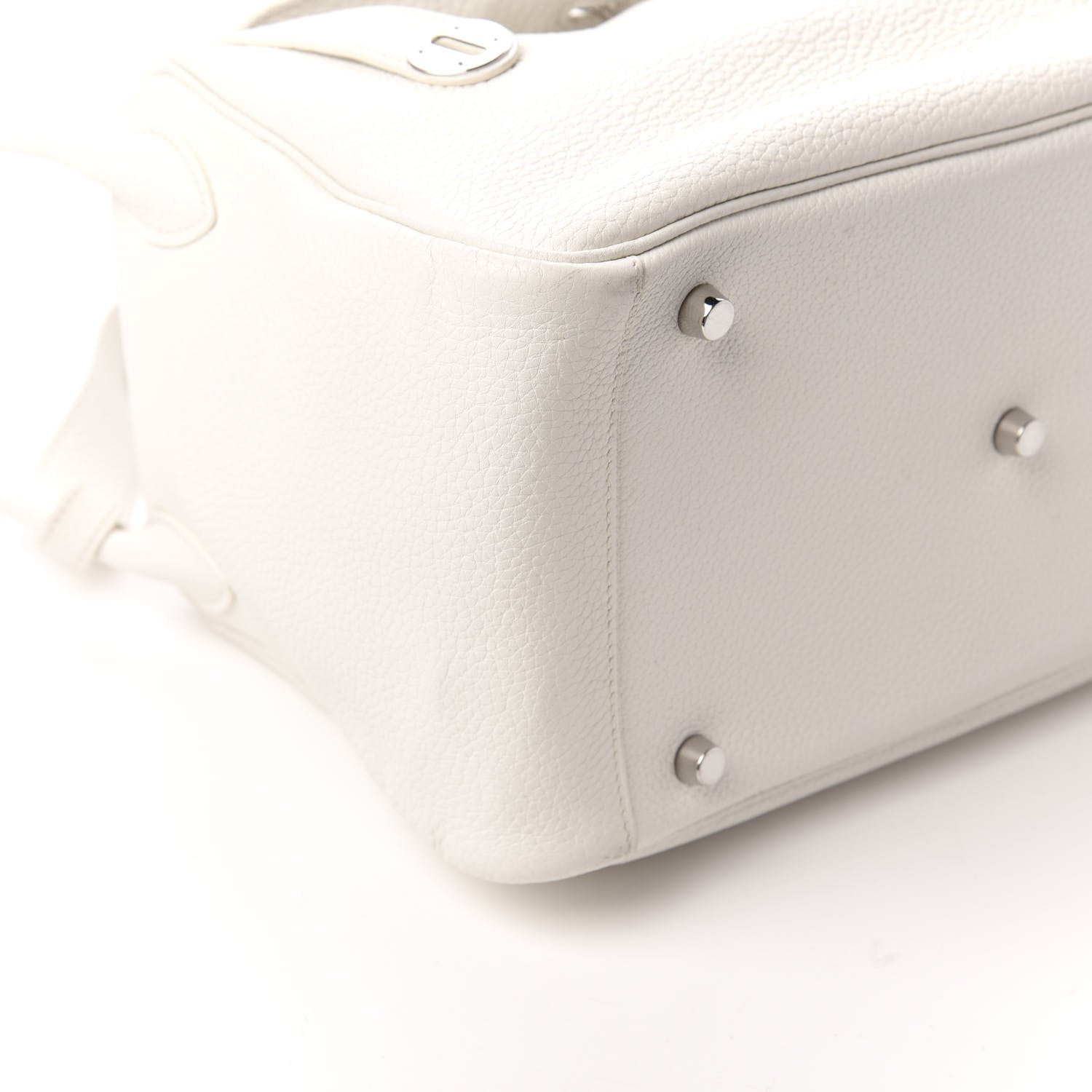 Hermes Taurillon Clemence Lindy 30 White 7 of 9