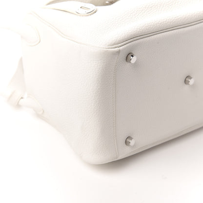 Hermes Taurillon Clemence Lindy 30 White 7 of 9