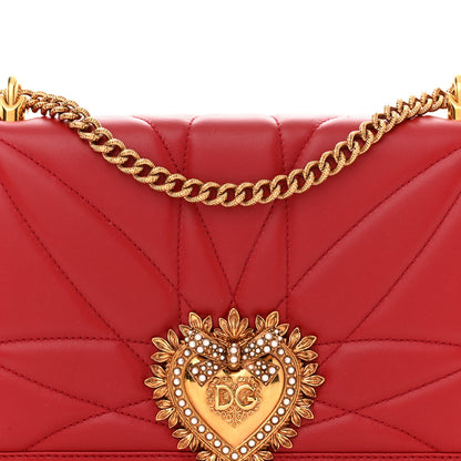 Dolce & Gabbana Calfskin Large Devotion Crossbody Bag Red 7 of 15