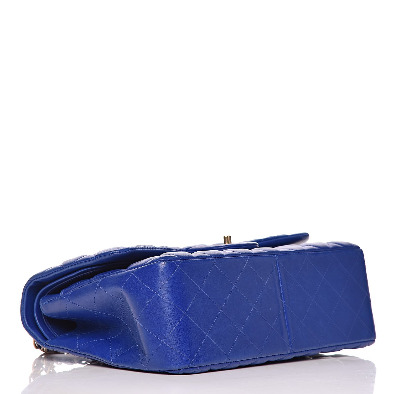 Chanel Lambskin Quilted Jumbo Double Flap Blue 5 of 22