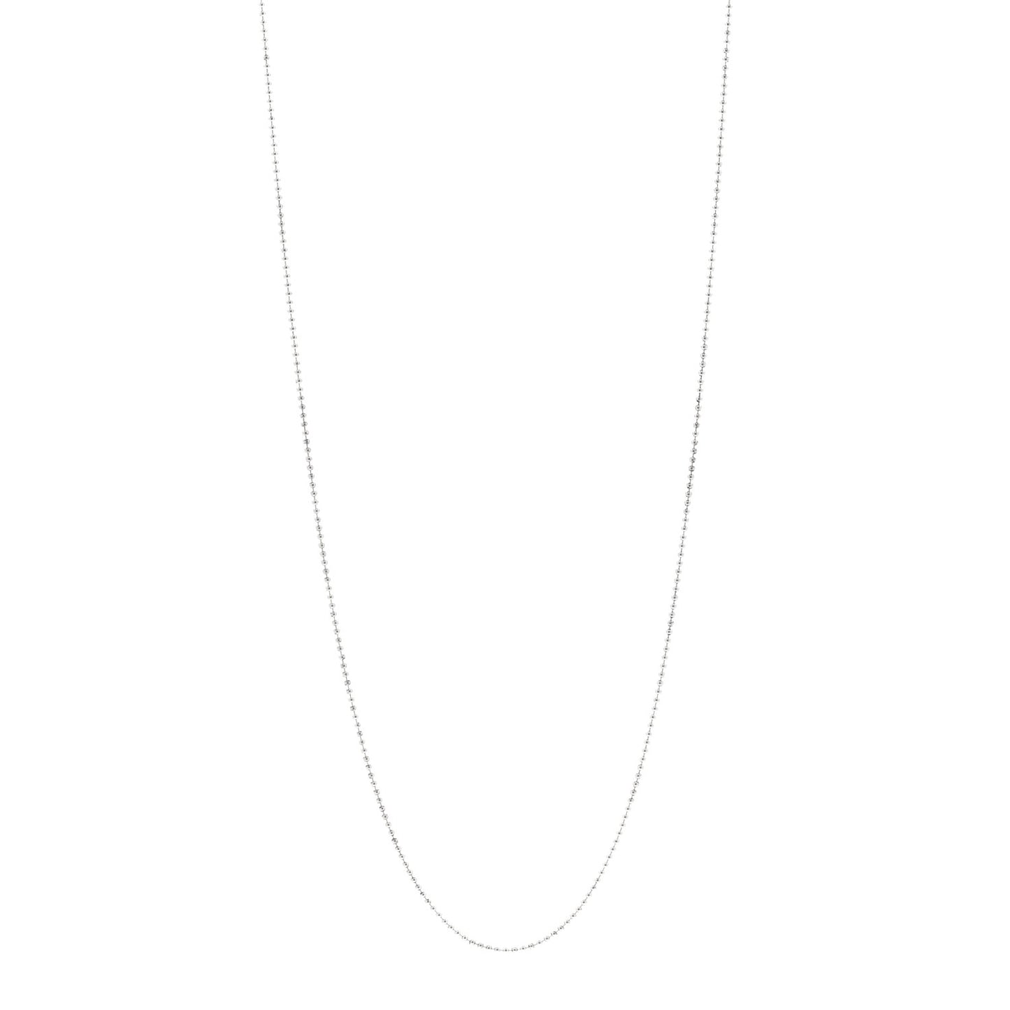 Sterling Silver 1.2mm Bead Chain Necklace 30"
