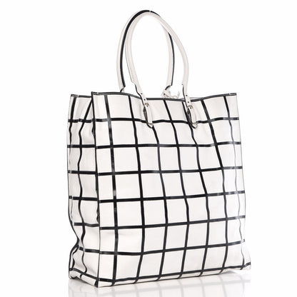 Balenciaga Agneau Papier Ledger Tote White Black 4 of 13
