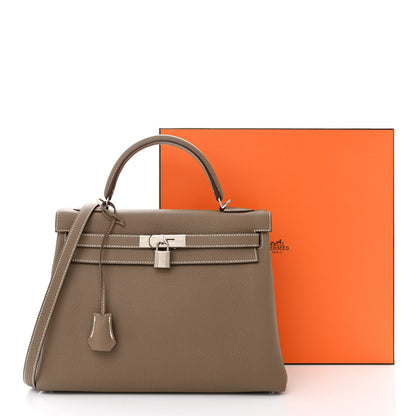 Hermes Togo Kelly Retourne 32 Etoupe 12 of 12