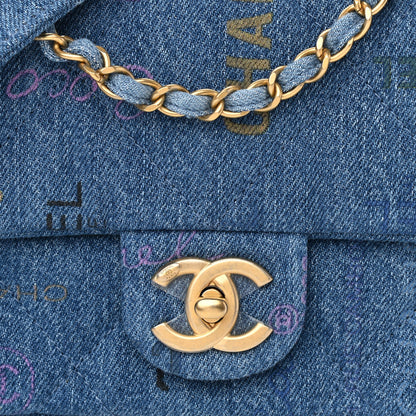 Chanel Denim Quilted Mini Denim Mood Rectangular Flap Blue Multicolor 8 of 10