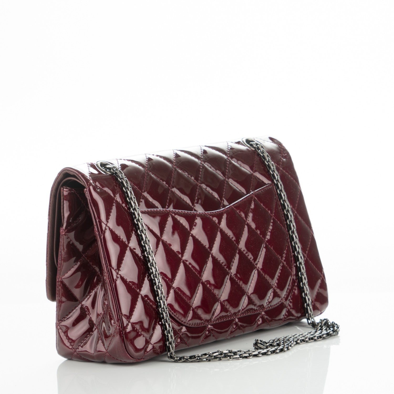 Chanel Patent Quilted 2.55 Reissue 227 Flap Light Burgundy 3 of 8