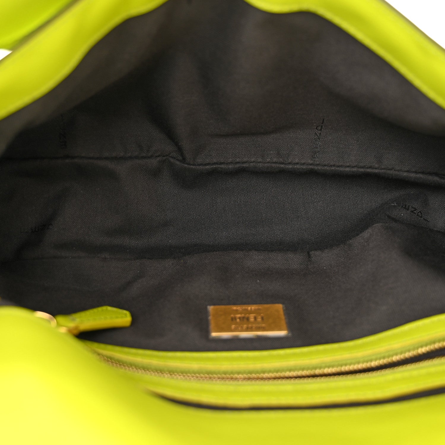 Fendi Nappa FF 1974 Embossed Baguette Wasabi 5 of 11