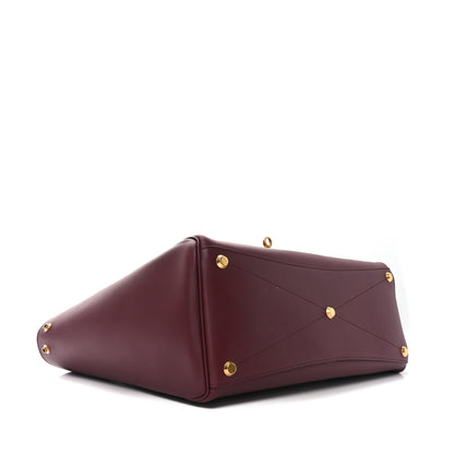 Balenciaga Smooth Calfskin Medium Bel Air Carry All Bag Dark Burgundy 4 of 9