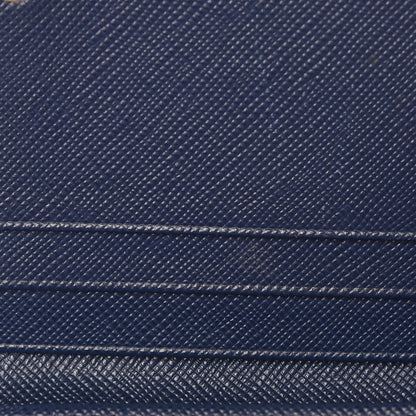 Prada Saffiano Metal Continental Flap Wallet Bleuette 12 of 13