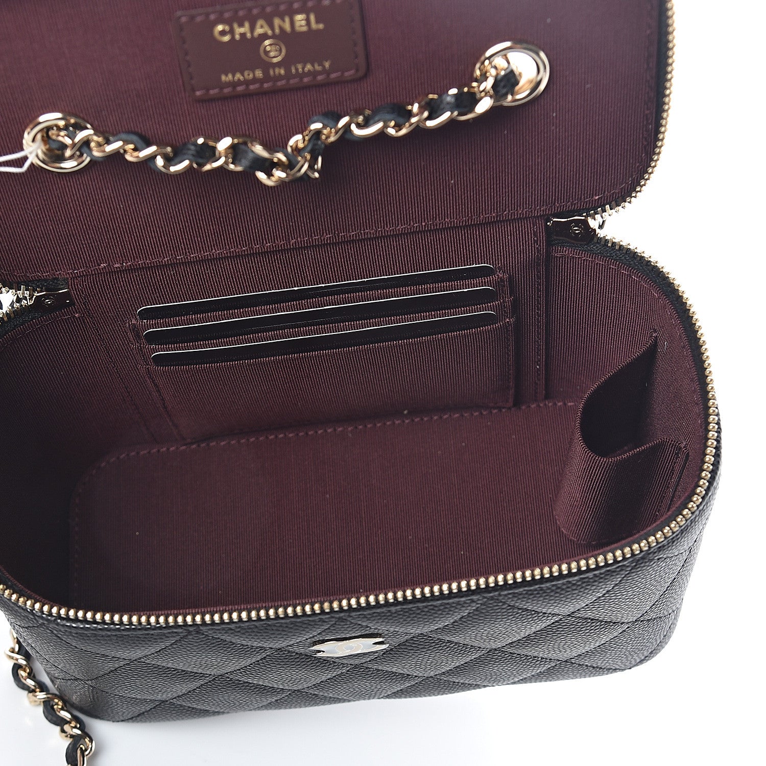 Chanel Caviar Quilted Small Vanity Case With Chain Black 4 of 8