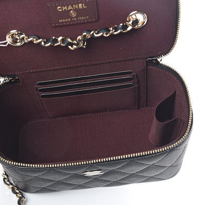 Chanel Caviar Quilted Small Vanity Case With Chain Black 4 of 8